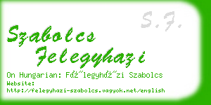 szabolcs felegyhazi business card